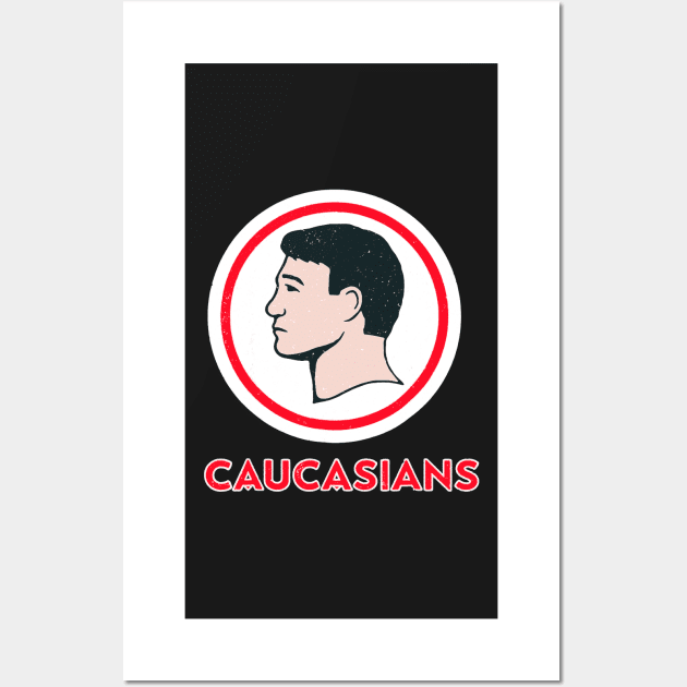 Caucasians Funny Vintage Caucasians Wall Art by masterpiecesai